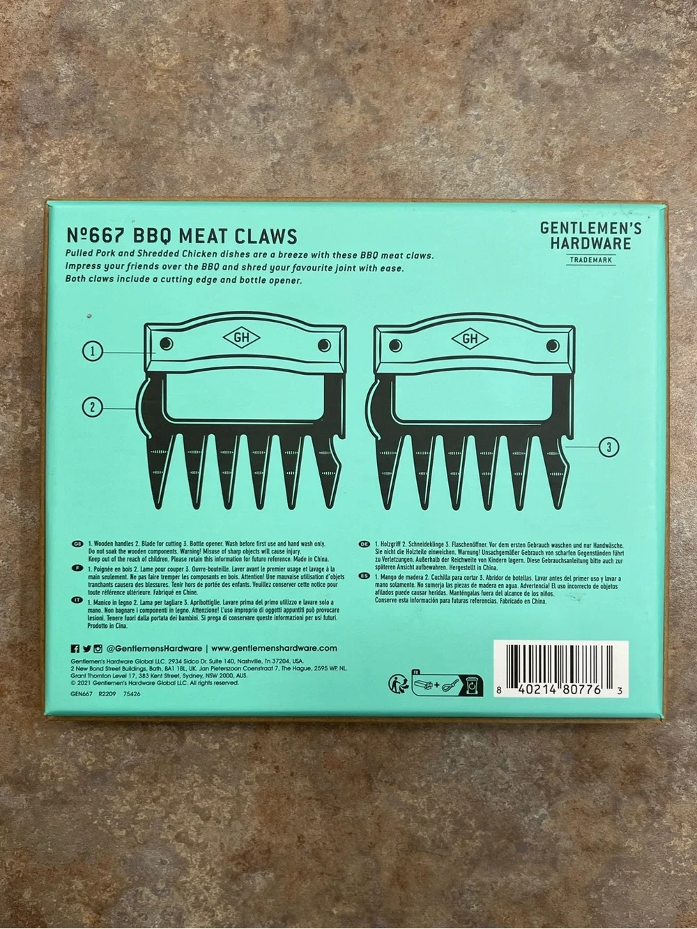 BBQ Meat Claws by Gentlemen’s Hardware NWT